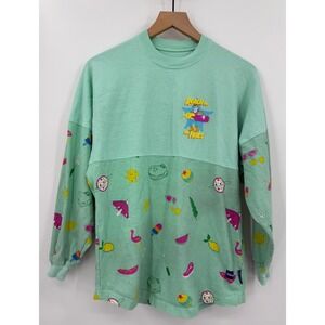 Disney‎ Spirit Jersey Womens XS Green Toy Story Reach for Fries Chillin Grillin